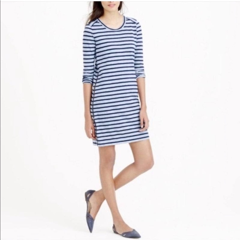 J. Crew stripped dress with side zippers